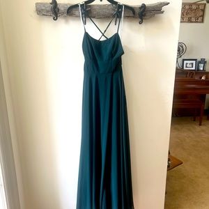 New with tags long green homecoming/prom/formal gown